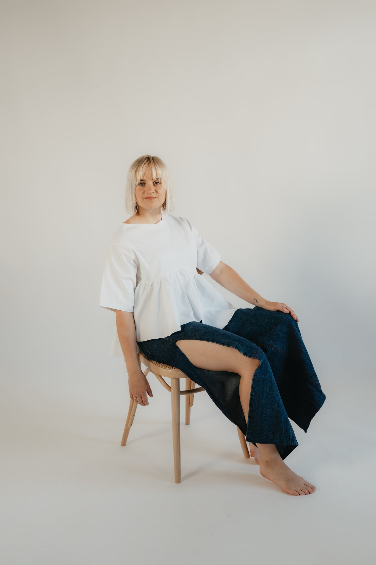 Bavlněná halenka Peplum